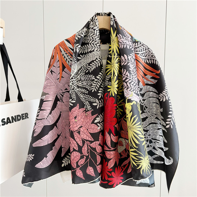 Summer Clothing Accessories - 14mm Silk Scarf Women Hand Rolled