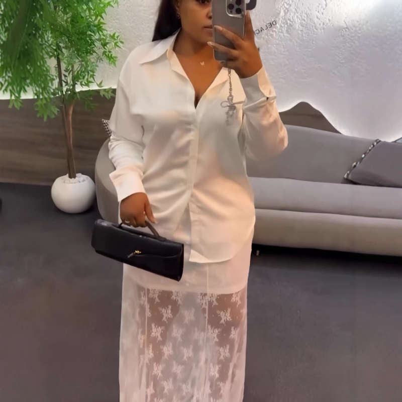 Summer Clothing Work - Women Two Piece Sets Skirt Set