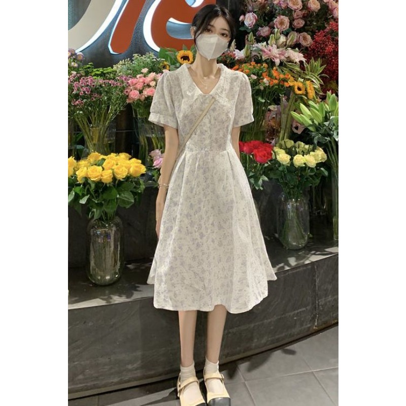 Sundress Midi Floral - Women's Summer Ditsy Floral Midi Dress