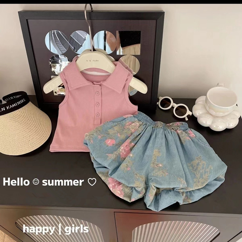 Summer Clothing Boutiques - Children's Clothing Sets Sleeveless Top +