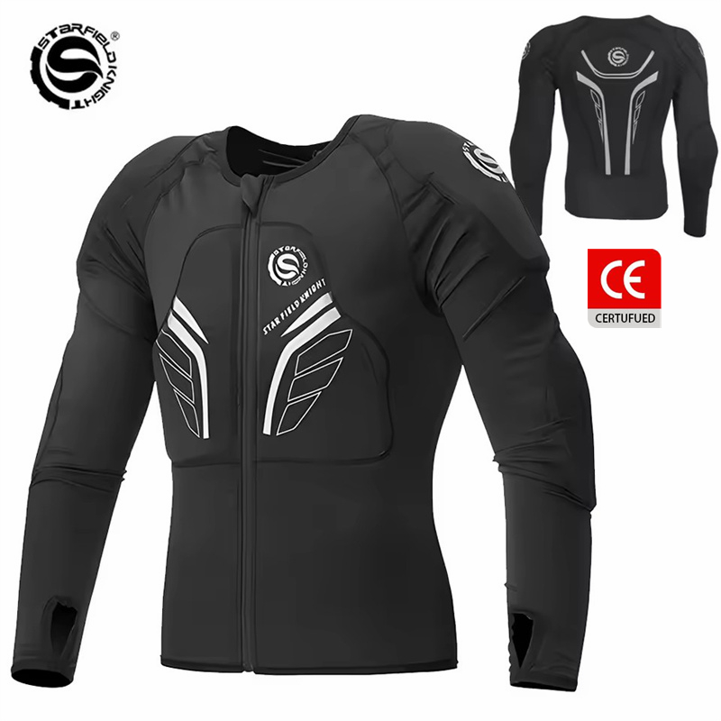 Summer Clothing Motorcycle - SFK Black Motorcycle Jacket Elastic Slim