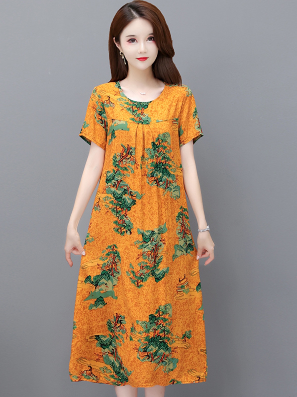 Summer Clothing Over 60 - plus Size Summer New Loose Dress