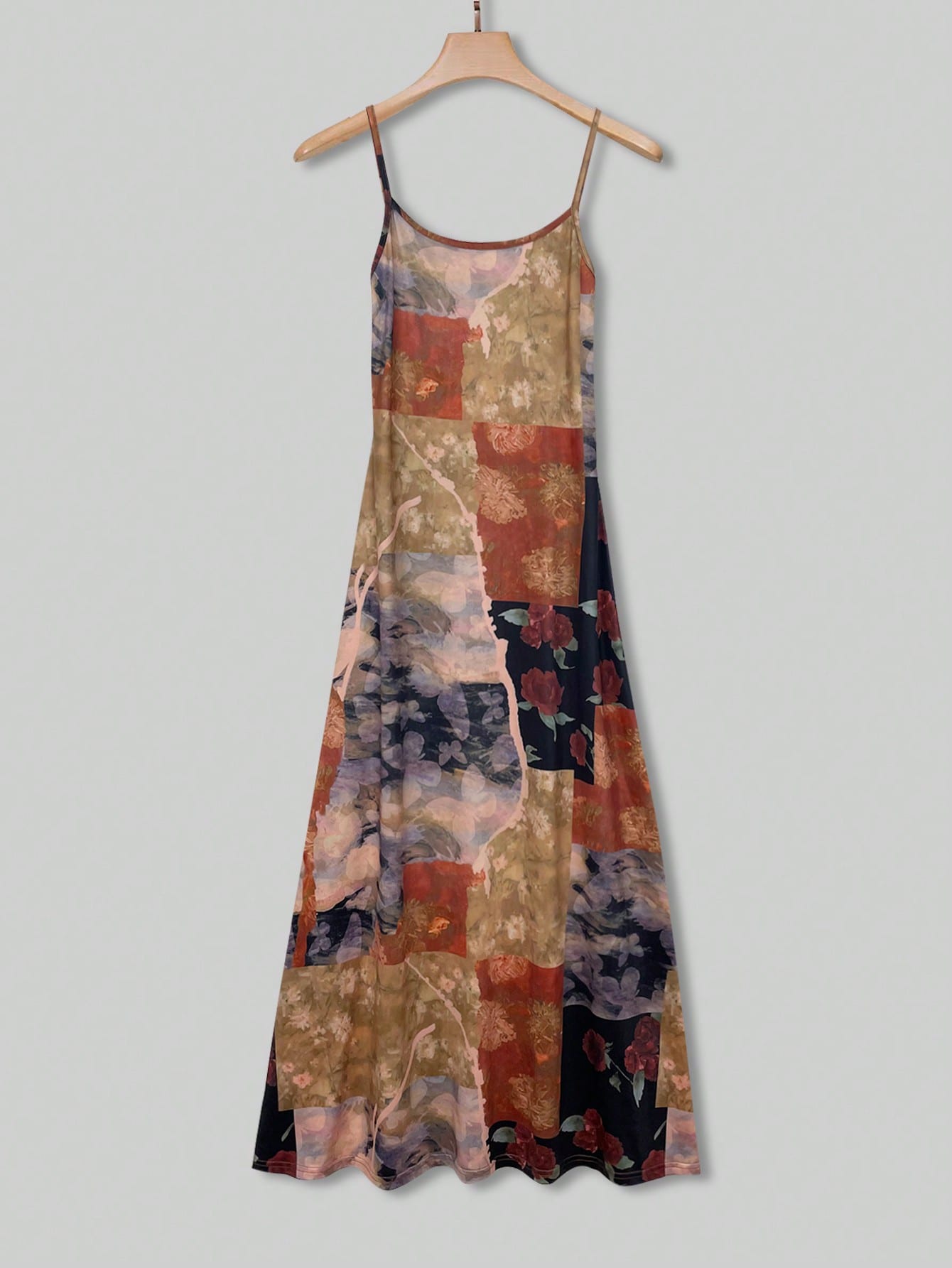 Women's Vintage Patchwork Flor - đánh giá và giá Sundress Midi Floral