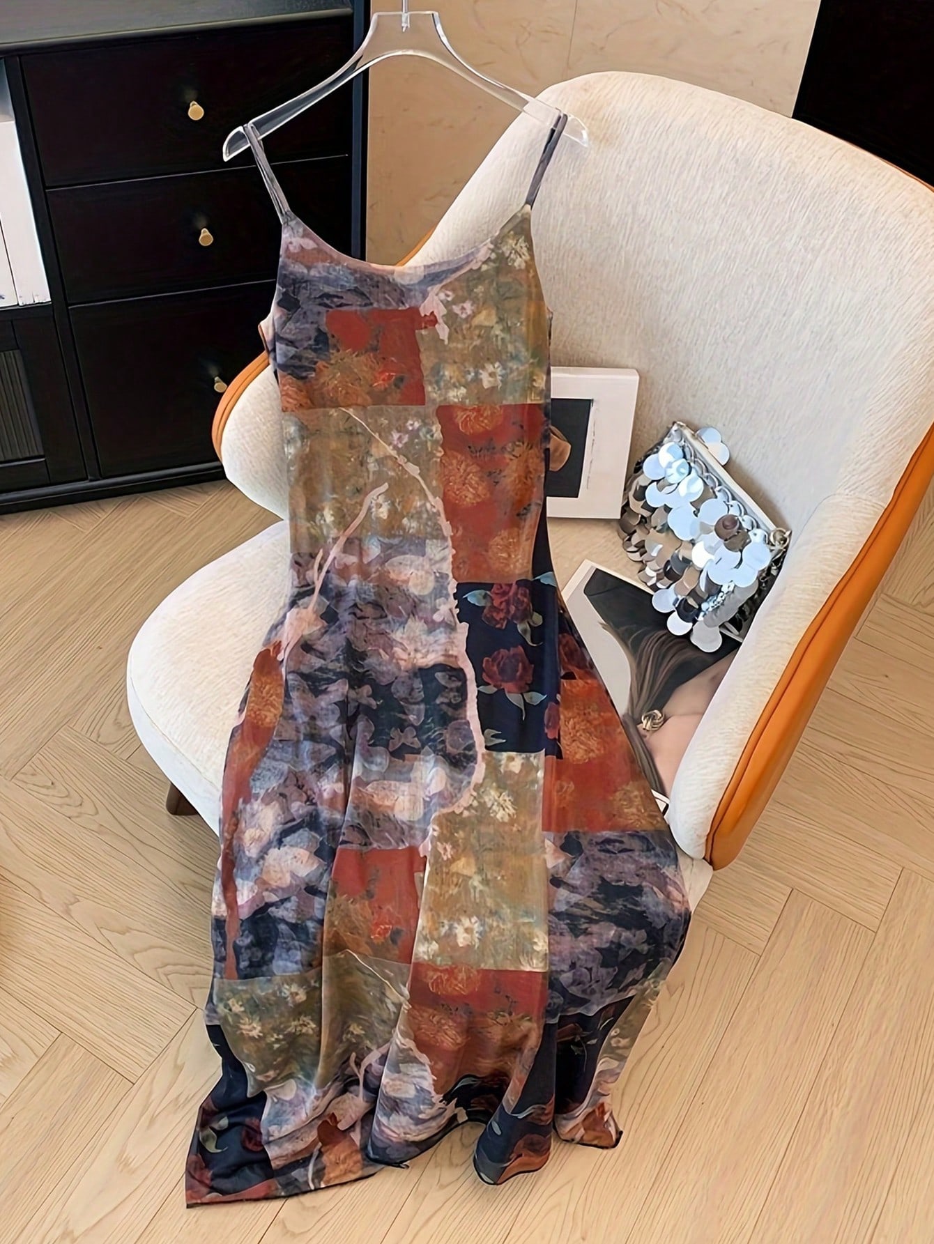 Women's Vintage Patchwork Flor - đánh giá và giá Sundress Midi Floral