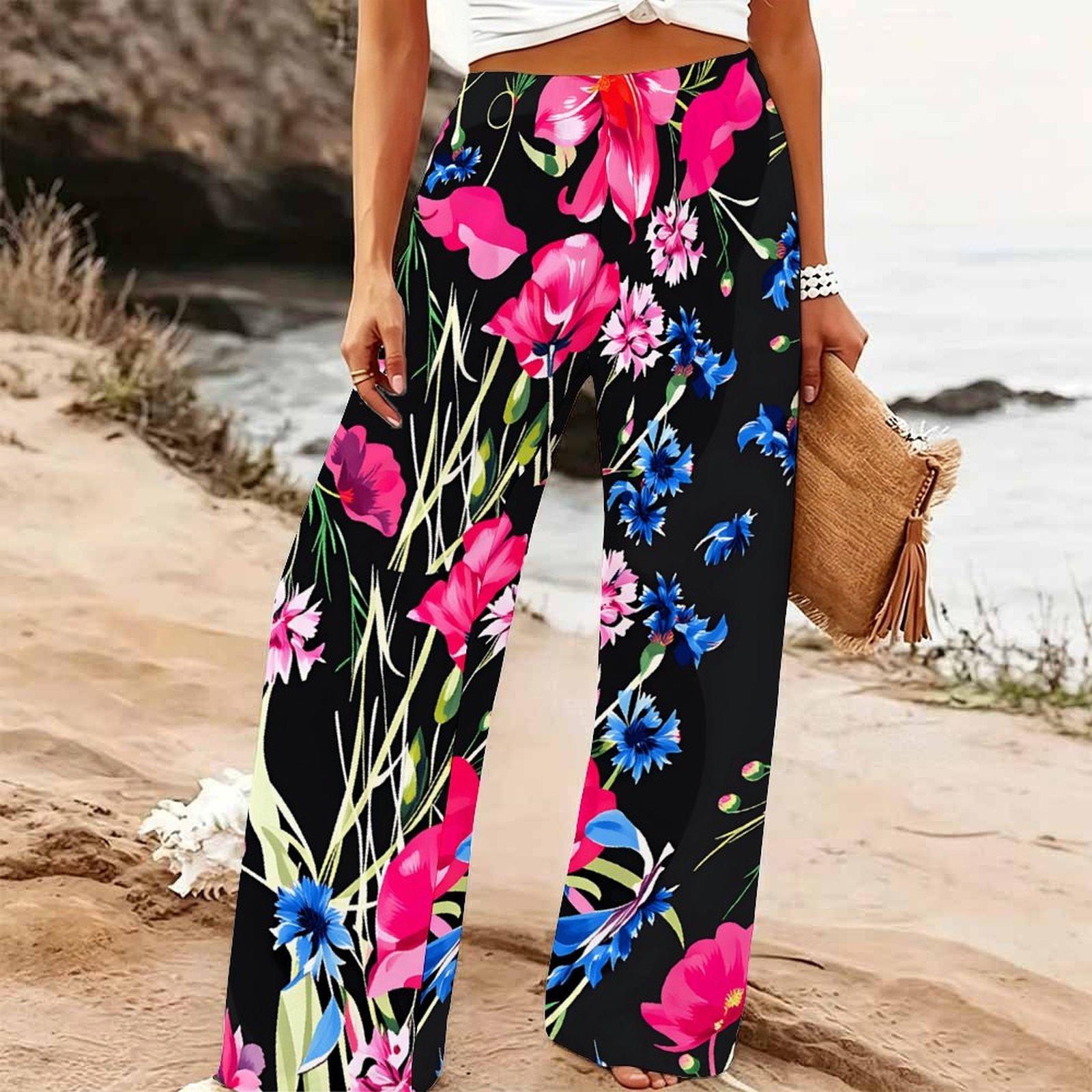 Women's Summer Beach Wide Leg  - đánh giá và giá Palazzo Pant Wide