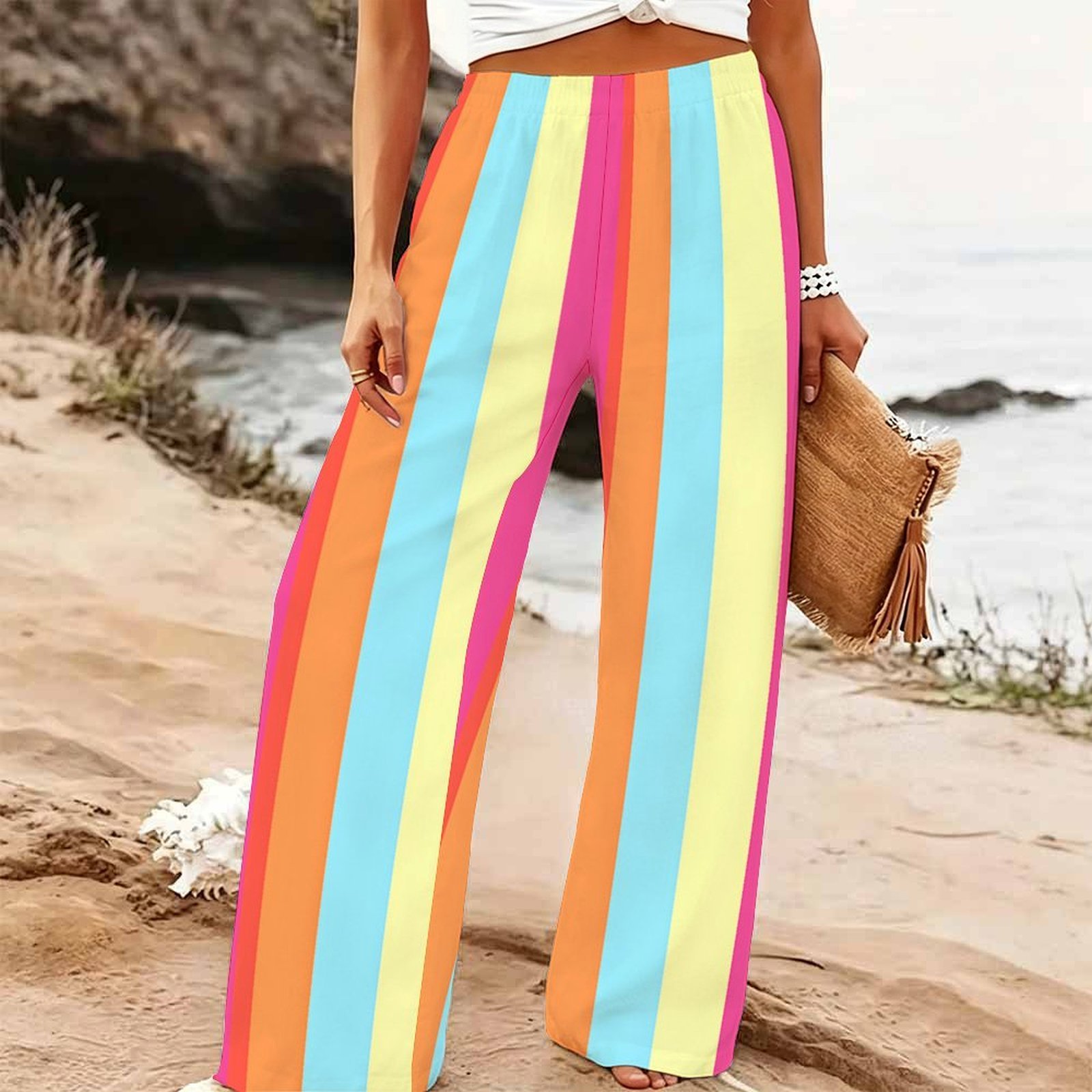 Women's Summer Beach Wide Leg  - đánh giá và giá Palazzo Pant Wide