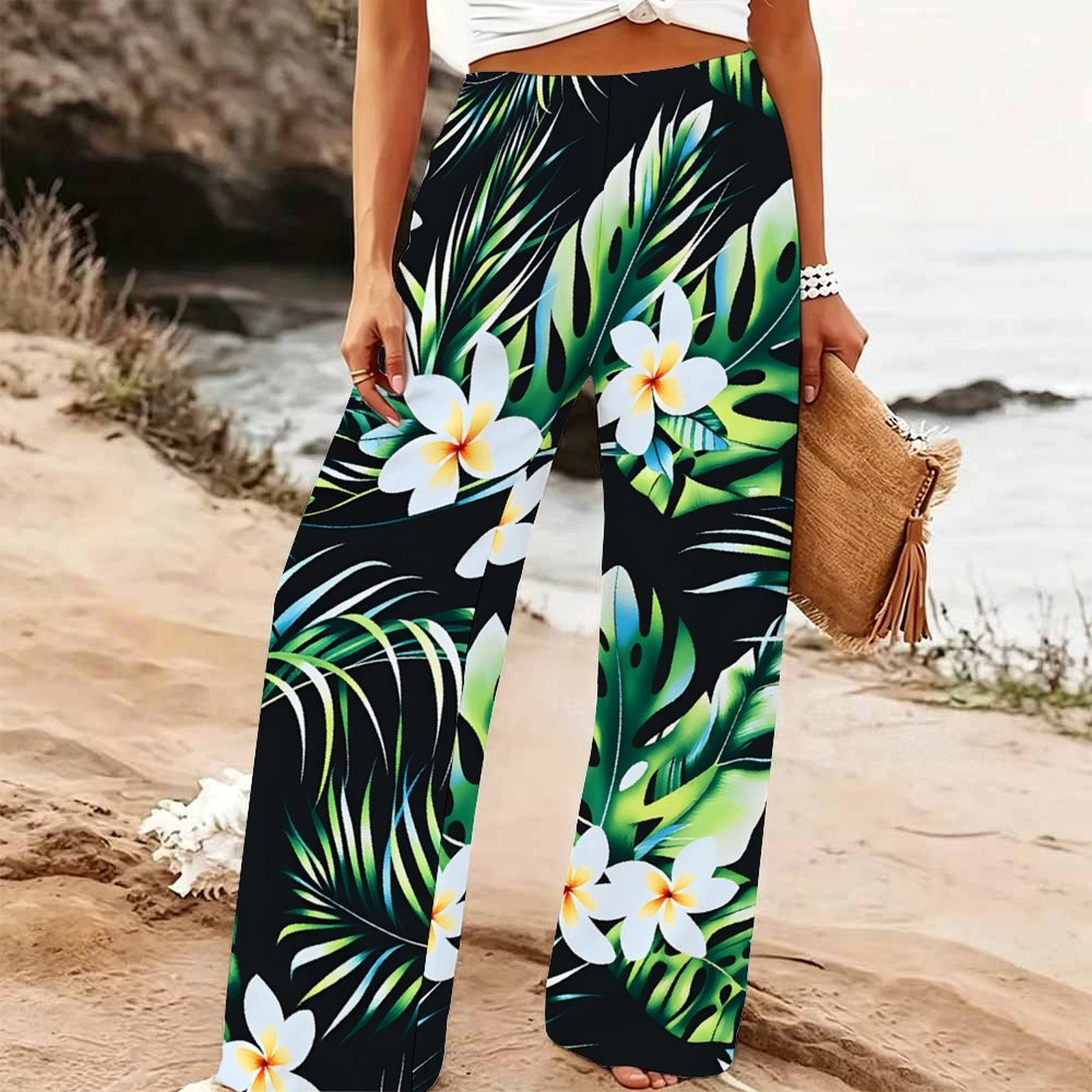 Women's Summer Beach Wide Leg  - đánh giá và giá Palazzo Pant Wide