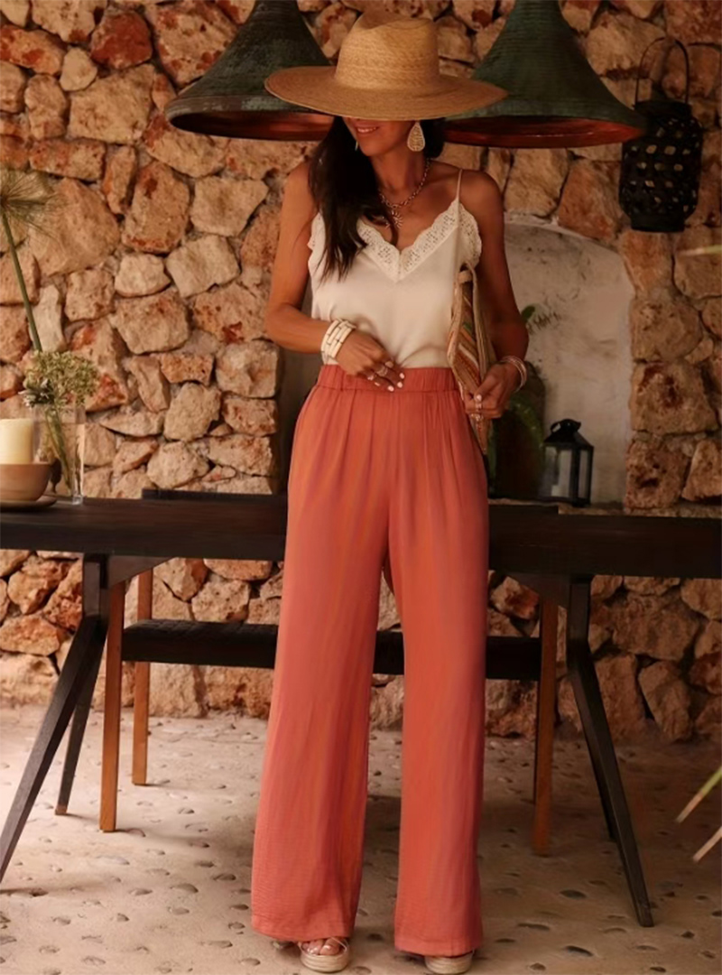 Women's High Waist Paperbag Wa - đánh giá và giá Palazzo Pant Wide