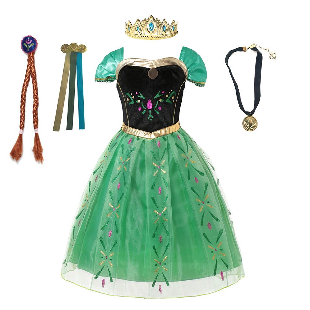 Anna Costume For Kids Girl Fan - đánh giá và giá Summer Kids Clothing