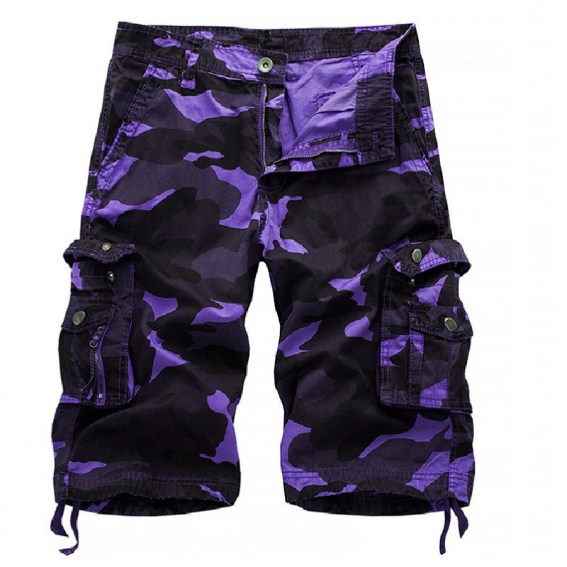 Men's Blue Camouflage Knee-len - đánh giá và giá Summer Clothing Work