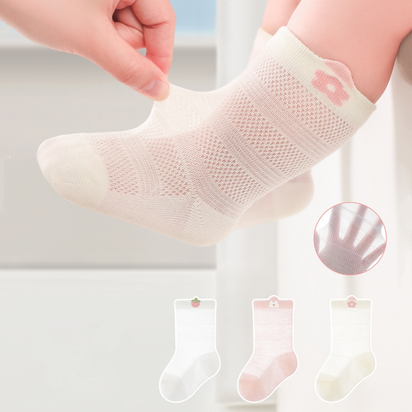 3 Pairs/lot Newborn Baby Socks - đánh giá và giá Summer Clothing Newborn