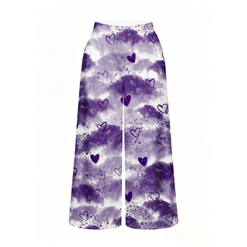 Women Gradient Ink Splash Prin - đánh giá và giá Palazzo Pant Wide
