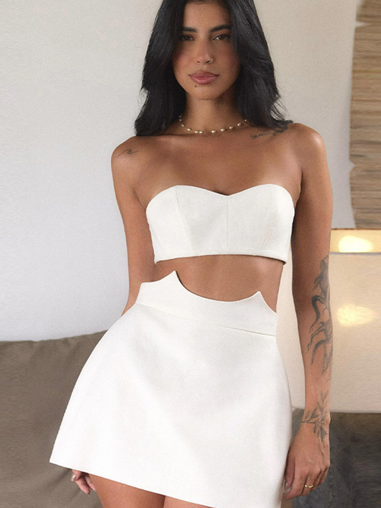 Women's Sexy Strapless Cut Out - đánh giá và giá Summer Clothing Vacation