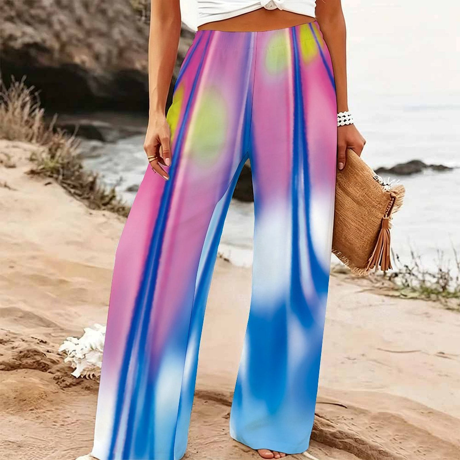 Women's Summer Beach Wide Leg  - đánh giá và giá Palazzo Pant Wide