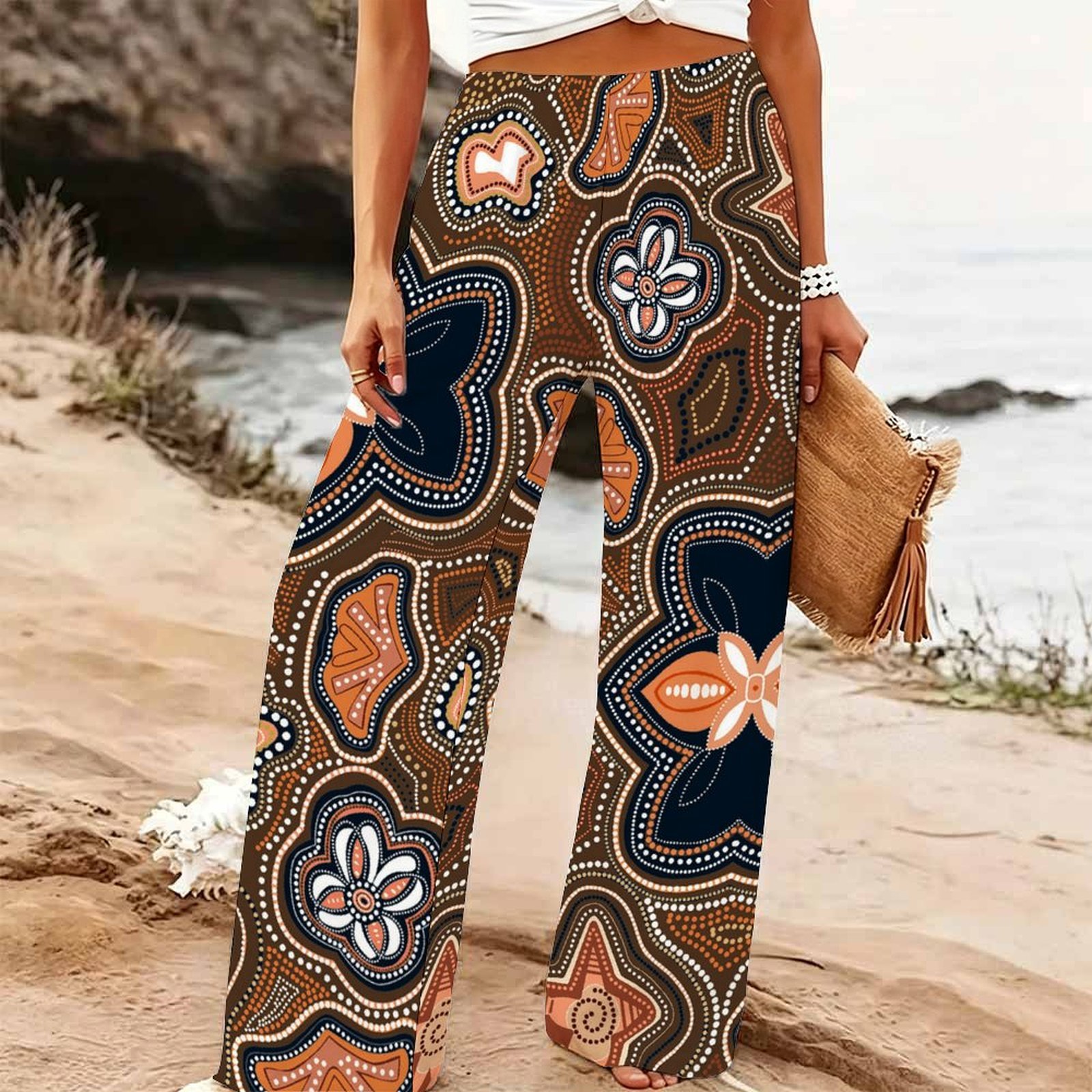 Women's Summer Beach Wide Leg  - đánh giá và giá Palazzo Pant Wide