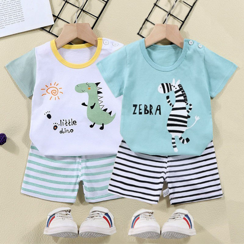 Cotton Tees+Shorts 2-piece Tra - đánh giá và giá Summer Clothing Baby