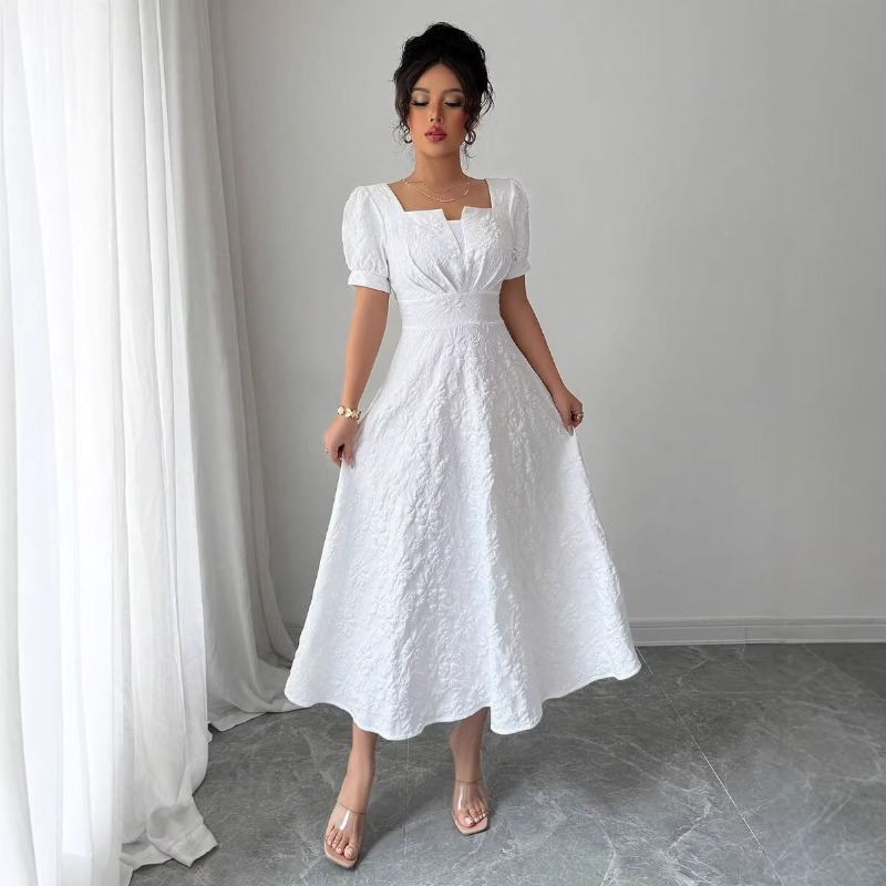 Women White Embossed Floral Mi - đánh giá và giá Sundress Midi Floral