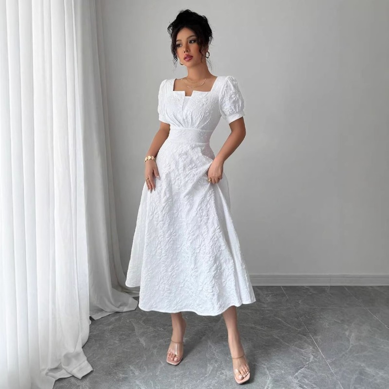 Women White Embossed Floral Mi - đánh giá và giá Sundress Midi Floral