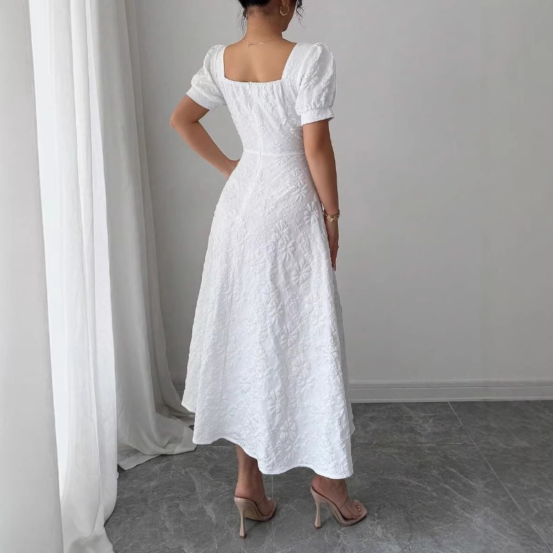 Women White Embossed Floral Mi - đánh giá và giá Sundress Midi Floral