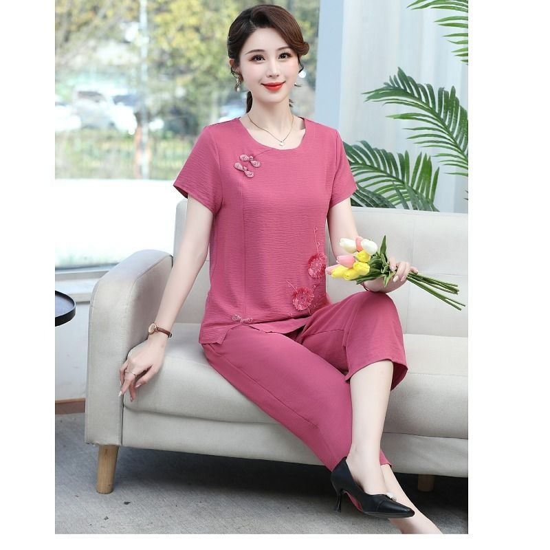 Summer Cotton Linen Short Slee - đánh giá và giá Summer Clothing Over 60
