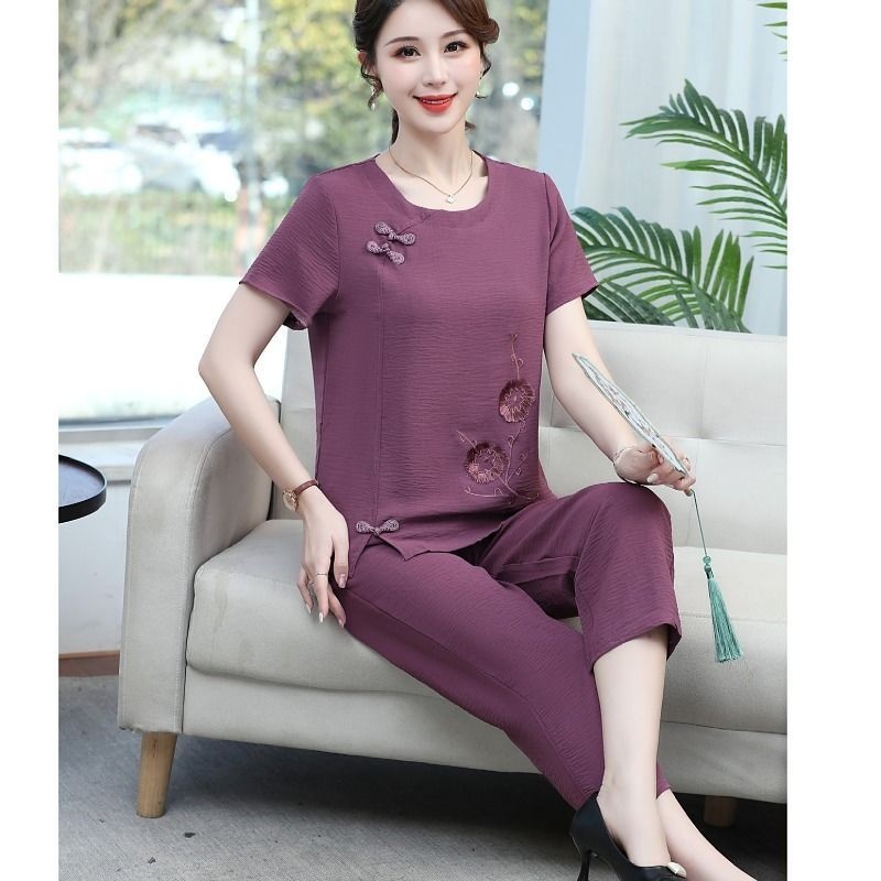 Summer Cotton Linen Short Slee - đánh giá và giá Summer Clothing Over 60