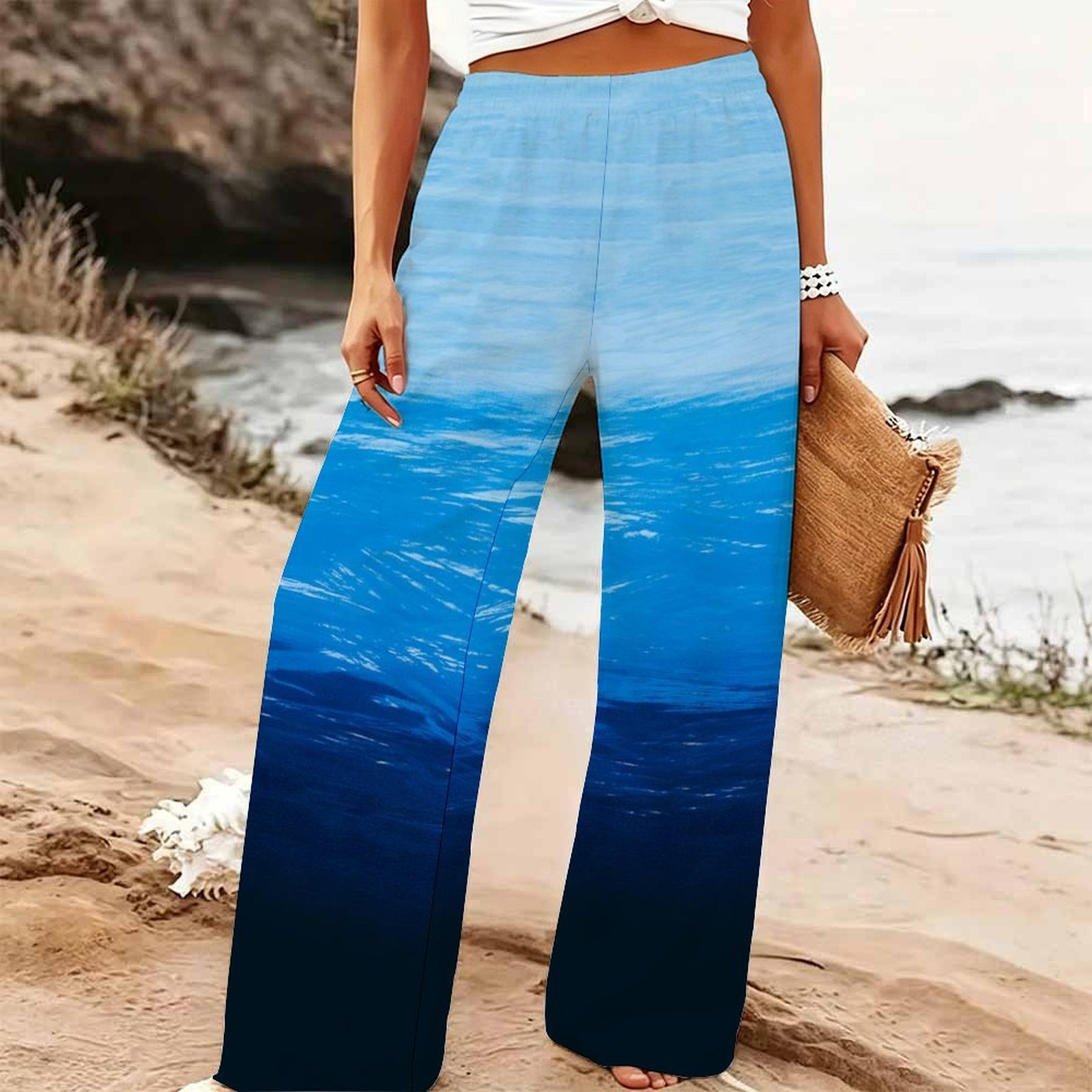 Women's Summer Beach Wide Leg  - đánh giá và giá Palazzo Pant Wide