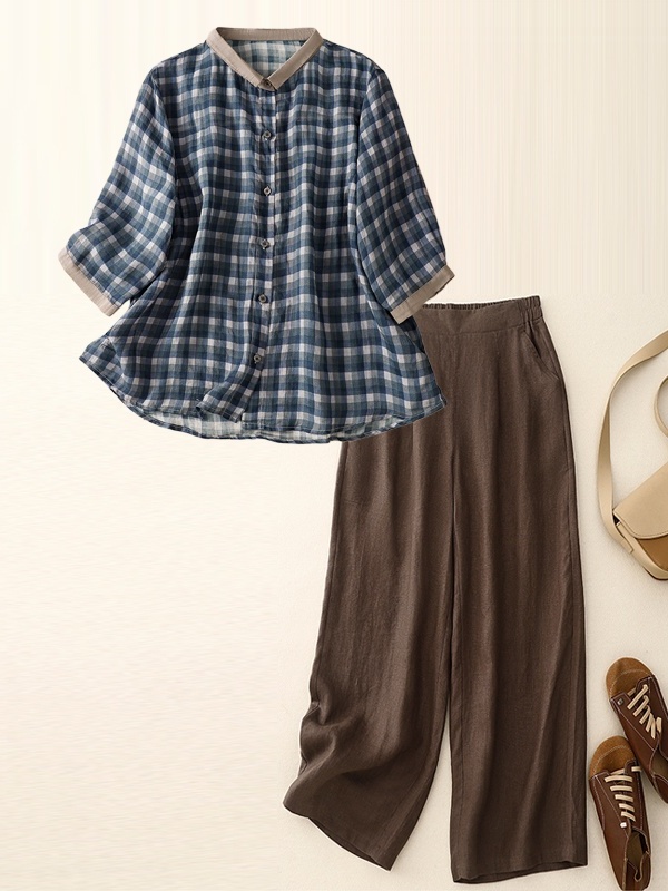 Cotton Linen Set Summer Slim F - đánh giá và giá Summer Clothing Over 60