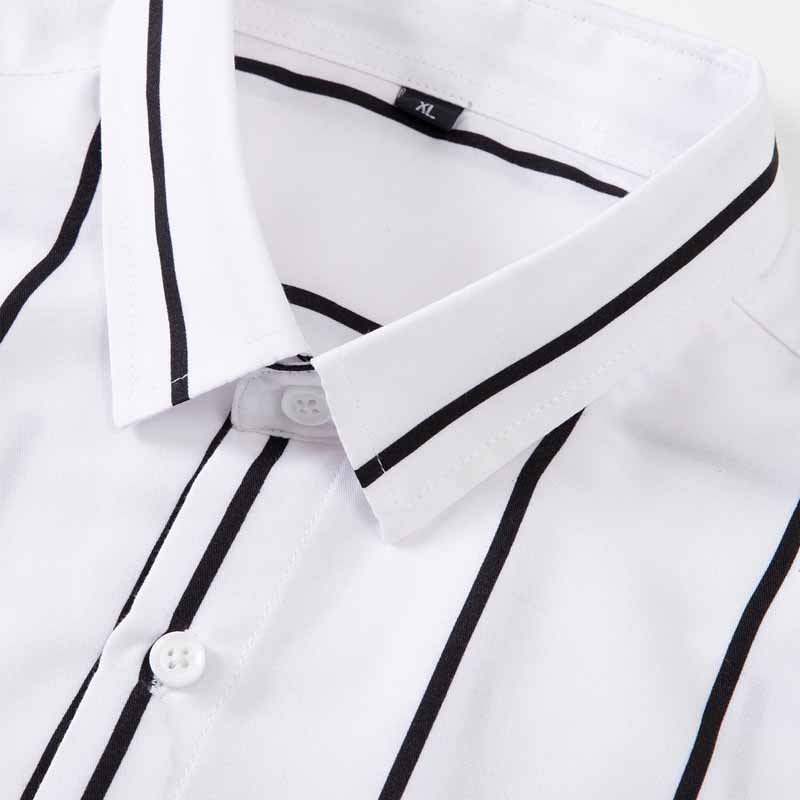 Men's Striped Dress Shirt Long - đánh giá và giá Summer Clothing Long Sleeve