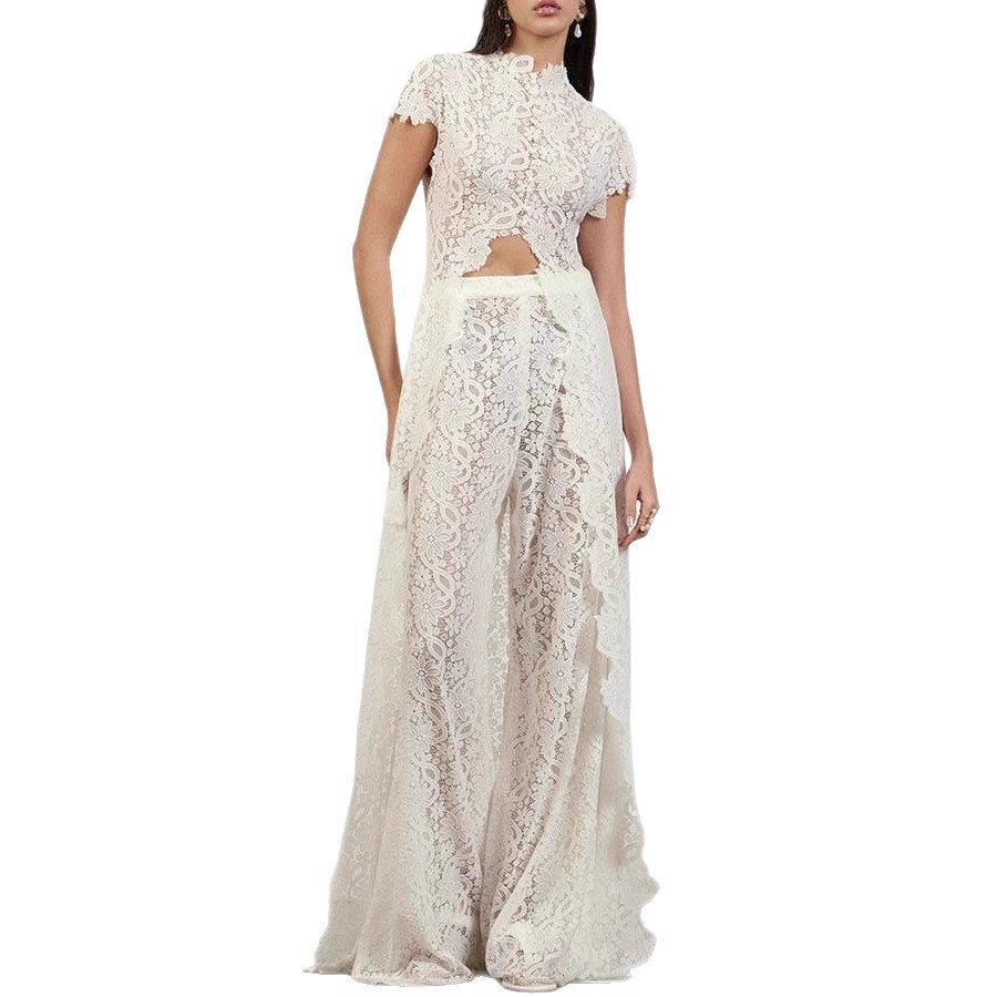 Women Lace 2 Piece Pants Set,  - đánh giá và giá Palazzo Pant Wide