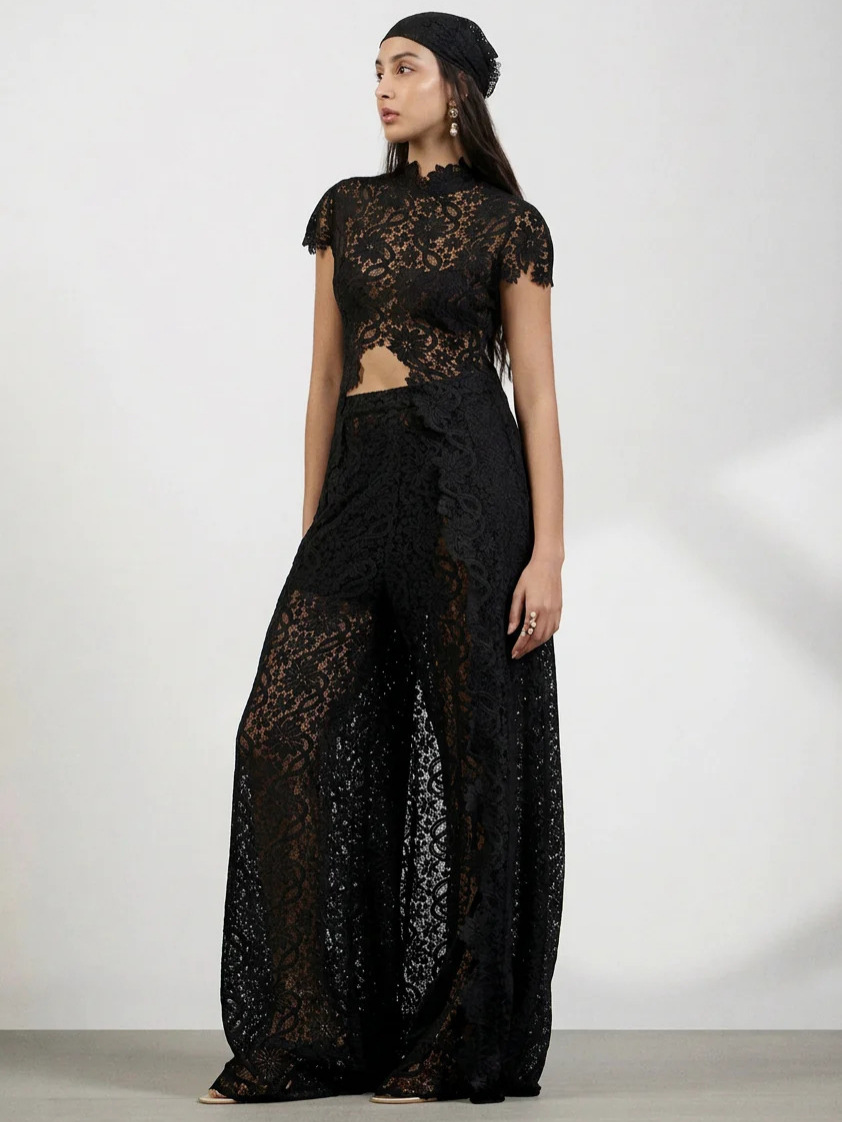 Women Lace 2 Piece Pants Set,  - đánh giá và giá Palazzo Pant Wide