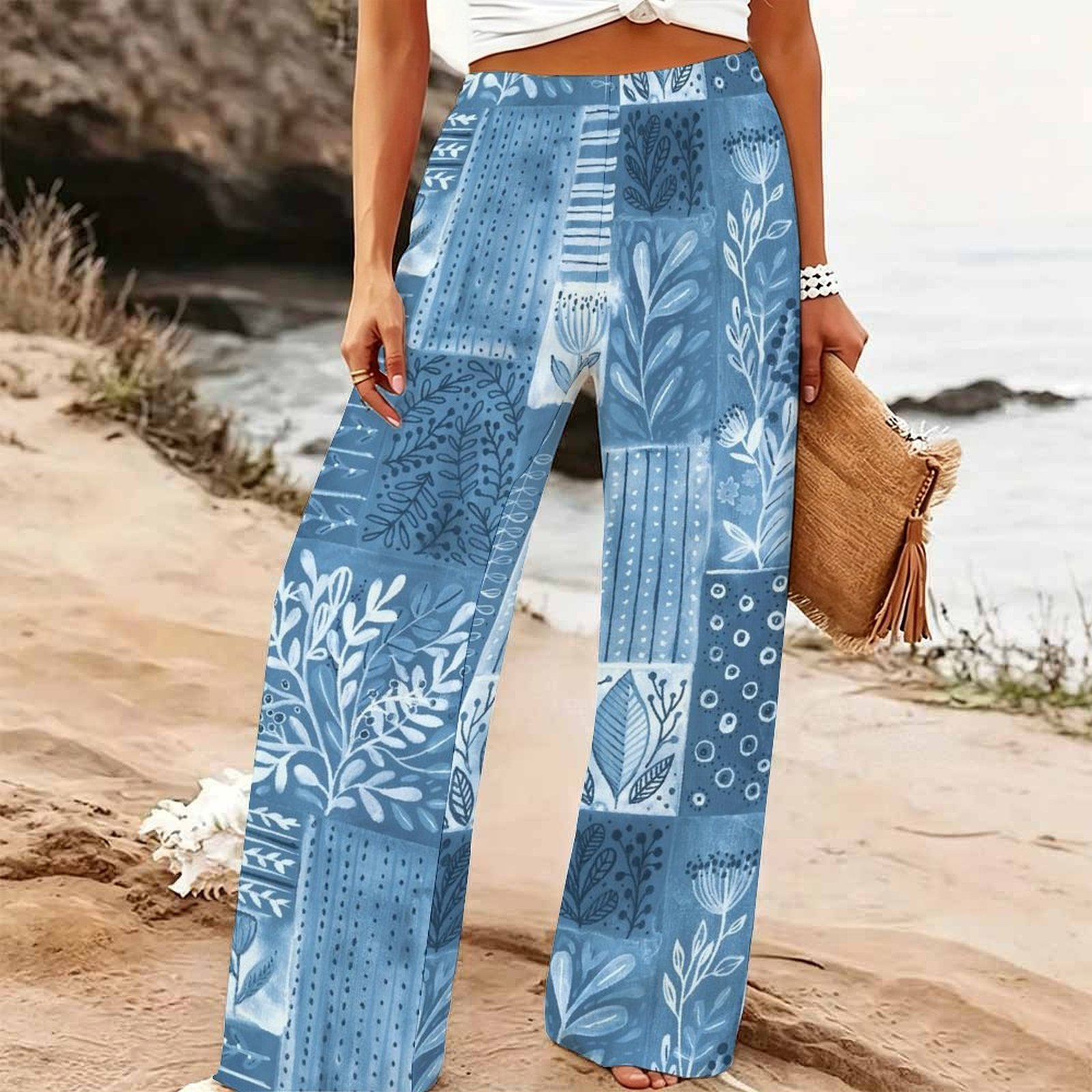 Women's Summer Beach Wide Leg  - đánh giá và giá Palazzo Pant Wide