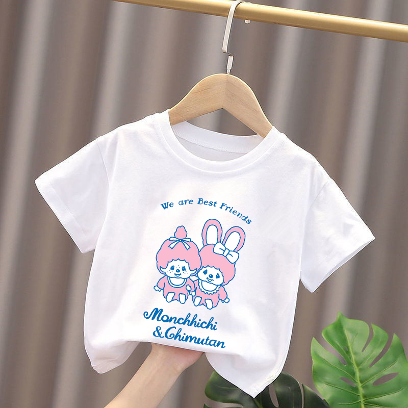 Monchhichi Kids T-shirts Anime - đánh giá và giá Summer Kids Clothing
