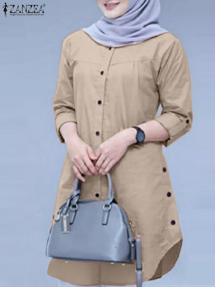 2026 ZANZEA Spring Shirt Fashi - đánh giá và giá Summer Clothing Hijab