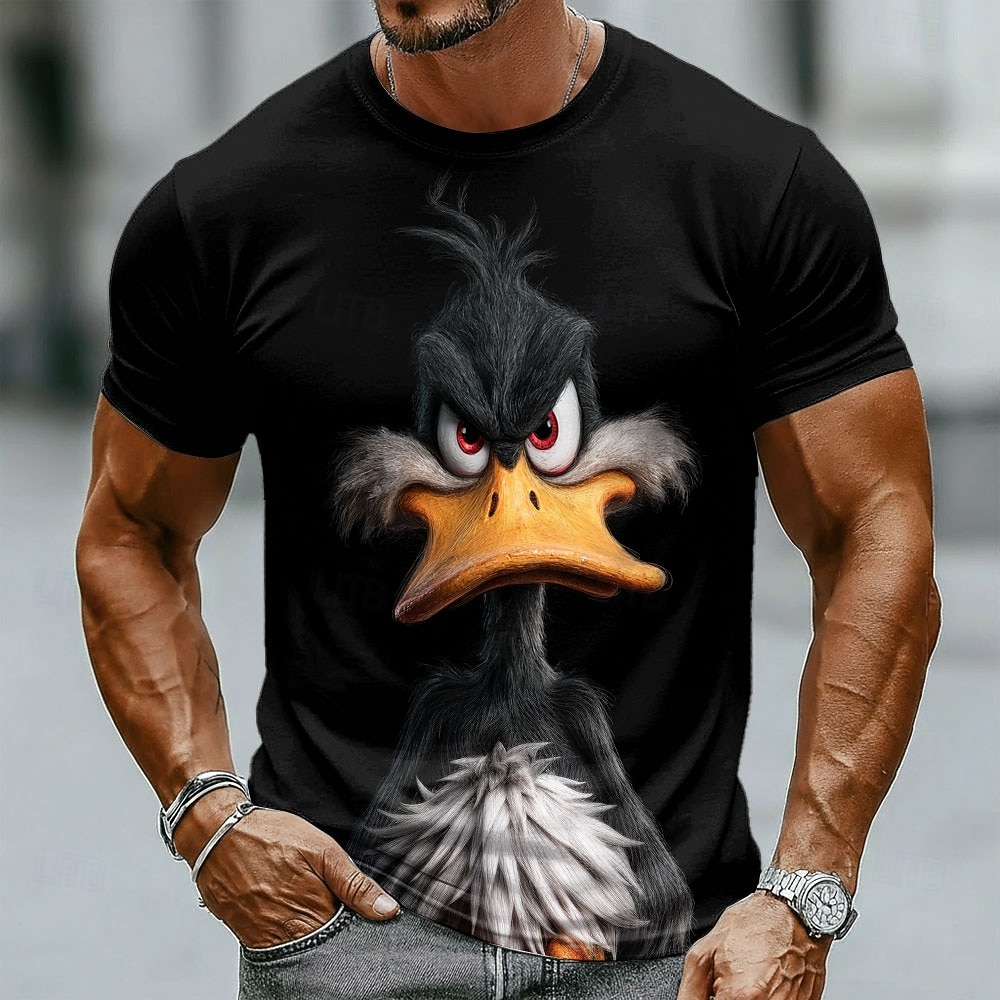 Funny 3D Grumpy Black Duck in  - đánh giá và giá Crew Clothing Summer Jacket