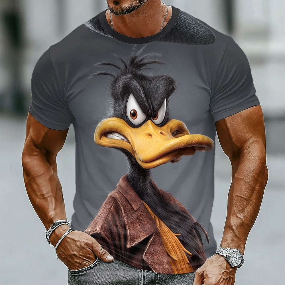 Funny 3D Grumpy Black Duck in  - đánh giá và giá Crew Clothing Summer Jacket