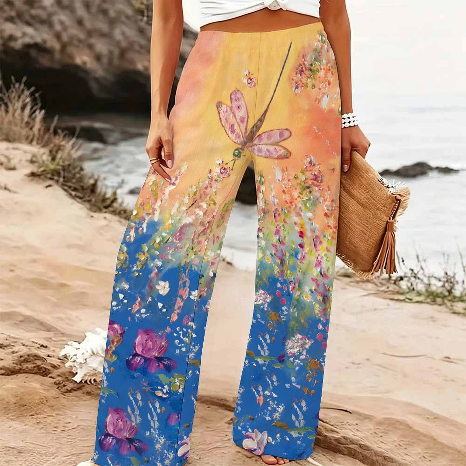 Women's Summer Beach Wide Leg  - đánh giá và giá Palazzo Pant Wide