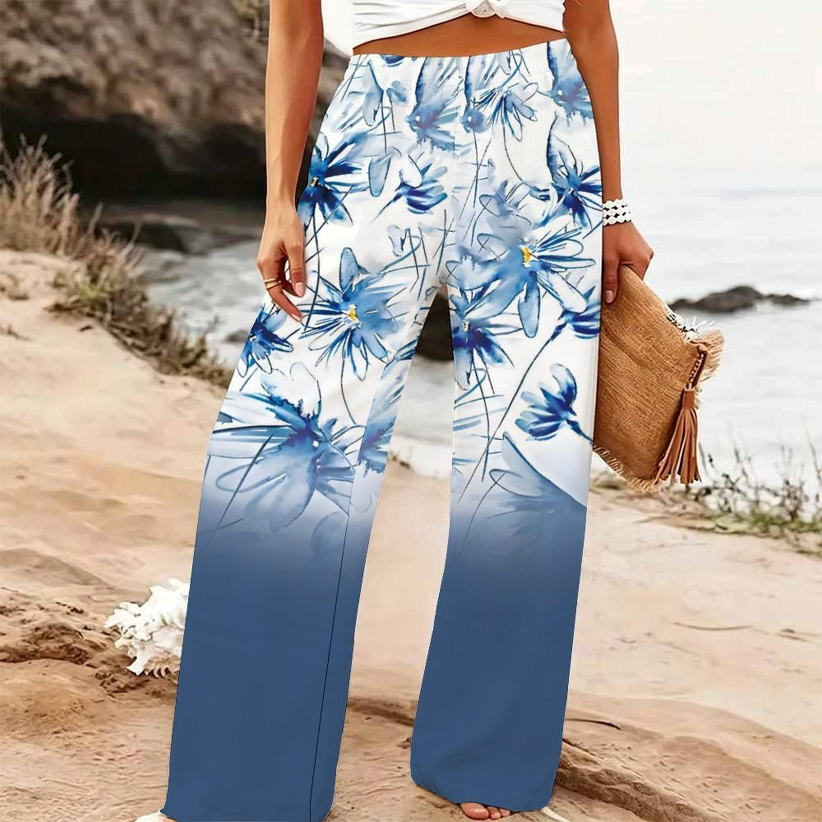 Women's Summer Beach Wide Leg  - đánh giá và giá Palazzo Pant Wide