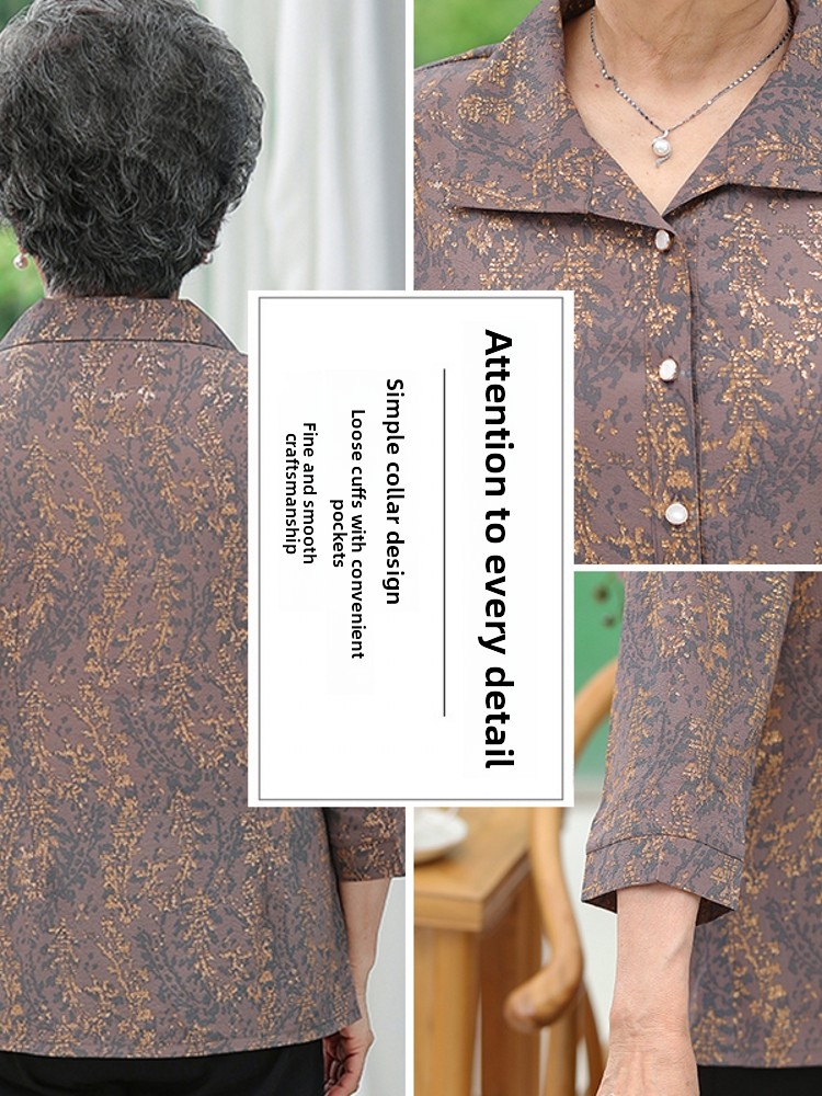 Elegant Grandmother Style Shir - đánh giá và giá Summer Clothing Over 60