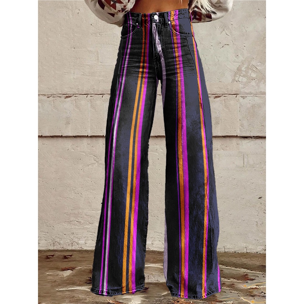 Retro Stripe Flare Pants for W - đánh giá và giá Palazzo Pant Wide