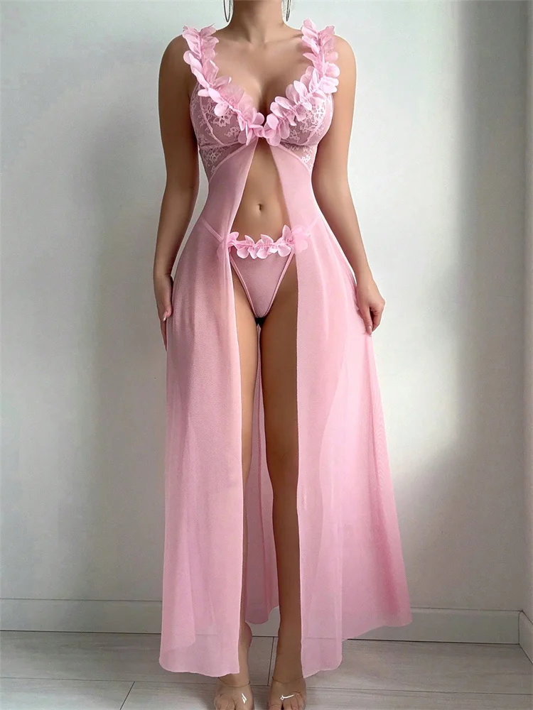 Pink Floral Sexy Nighties Wome - đánh giá và giá Summer Clothing For Petite Women