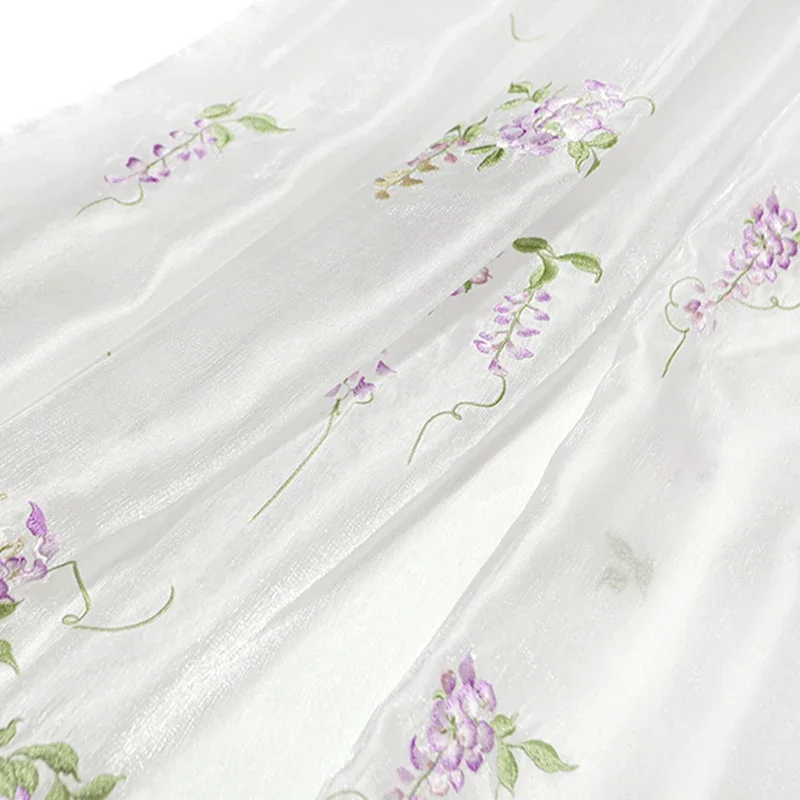 Wisteria Embroidery Fabric DIY - đánh giá và giá Summer Clothing Baby