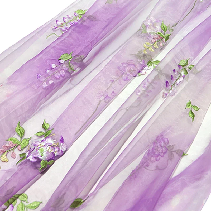 Wisteria Embroidery Fabric DIY - đánh giá và giá Summer Clothing Baby