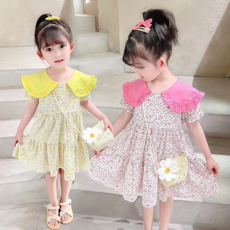 2PCS Summer Yellow Floral Chil - đánh giá và giá Sundress Midi Floral