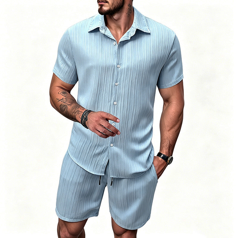2026 New Men Vertical Wrinkle  - đánh giá và giá Summer Clothing Beach
