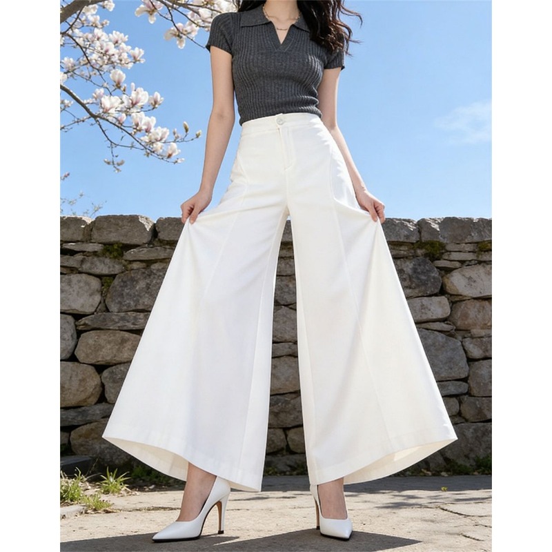 Women's High Waist Ice Silk Wi - đánh giá và giá Palazzo Pant Wide