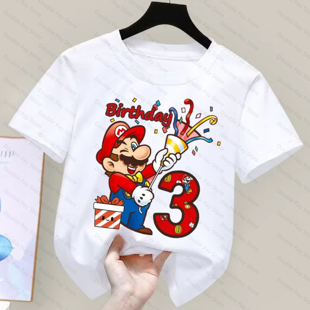 Kids Cartoon Mario Birthday Nu - đánh giá và giá Summer Edition Clothing