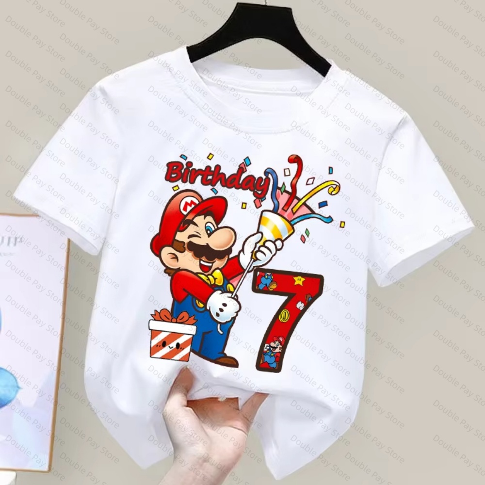 Kids Cartoon Mario Birthday Nu - đánh giá và giá Summer Edition Clothing