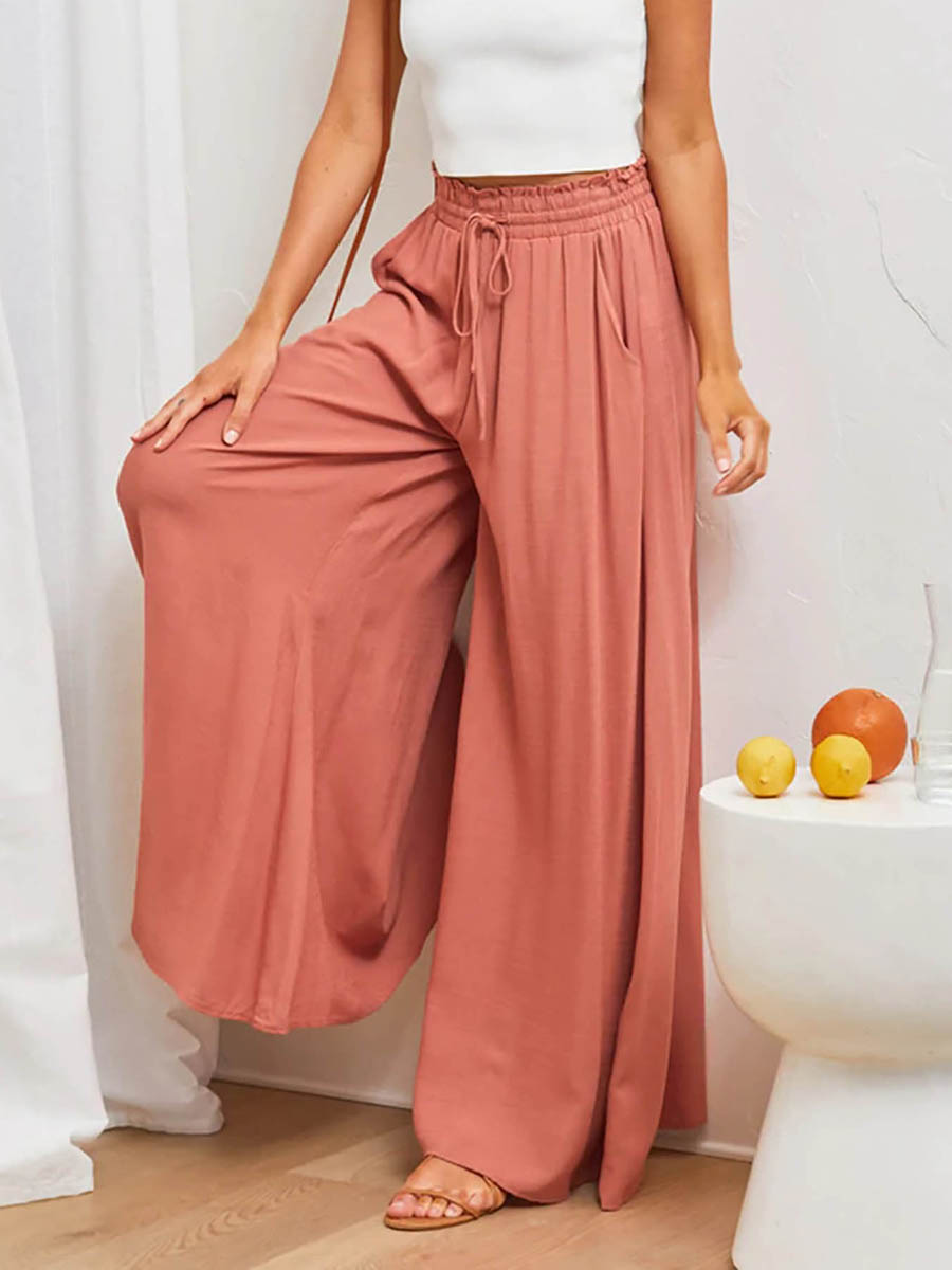 Women High Waist Wide Leg Pant - đánh giá và giá Palazzo Pant Wide