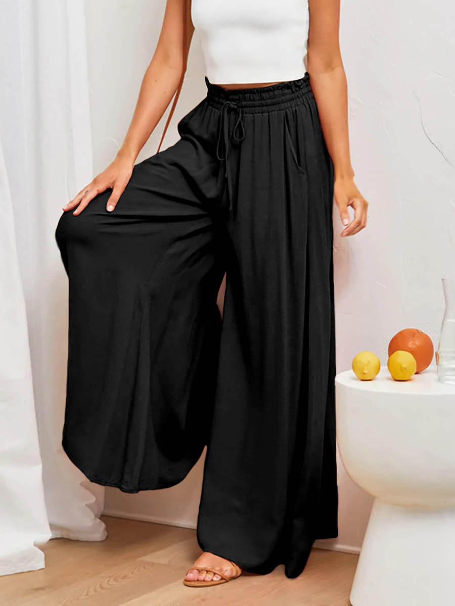 Women High Waist Wide Leg Pant - đánh giá và giá Palazzo Pant Wide