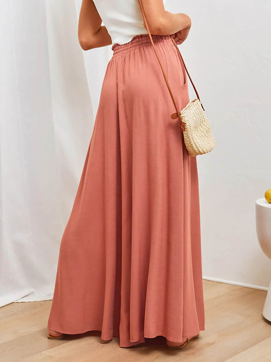Women High Waist Wide Leg Pant - đánh giá và giá Palazzo Pant Wide
